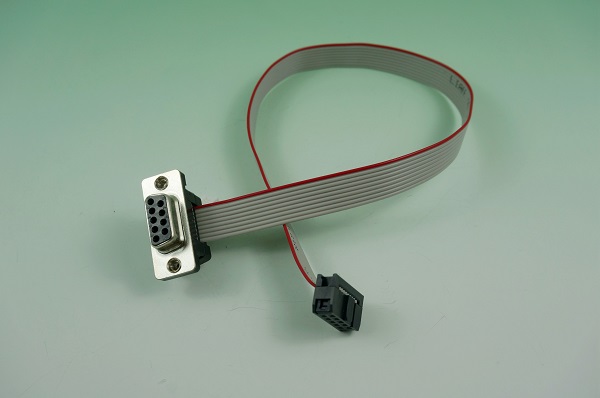 GR10607-003  D-SUB 9P 壓排式 to IDC 二件式 FLAT CABLE